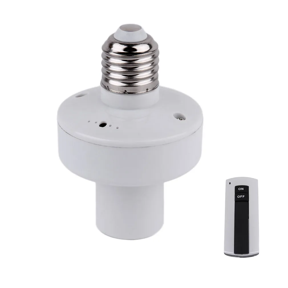 

Hot 220V Smart Switch E27 Screw Wireless Remote Control Light Lamp Bulb Holder Bases Cap Socket Switch Lamp Accessories