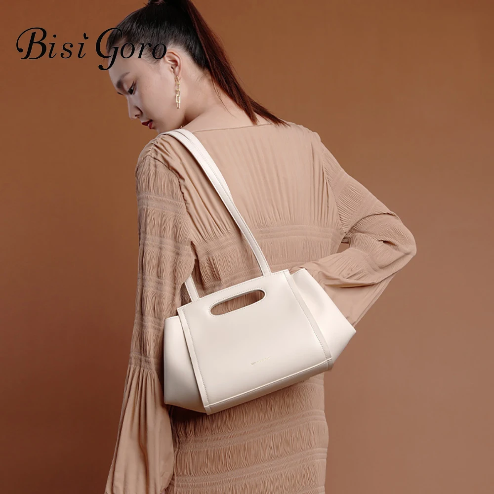 Bisi Goro Brand Women's Leather Shoulder Bags Fashion Retro Classical Handbag 2022 High-end Designer Tote Dating Bags For Ladies