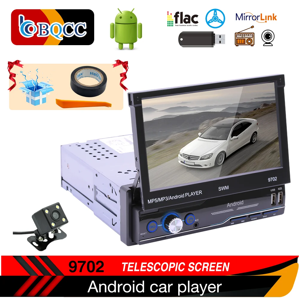 

1 Din Android 11 Car Radio Car Multimedia Player GPS Navigation WIFI+GPS Auto MP5 Bluetooth USB FM Audio stereo Bluetooth USB FM