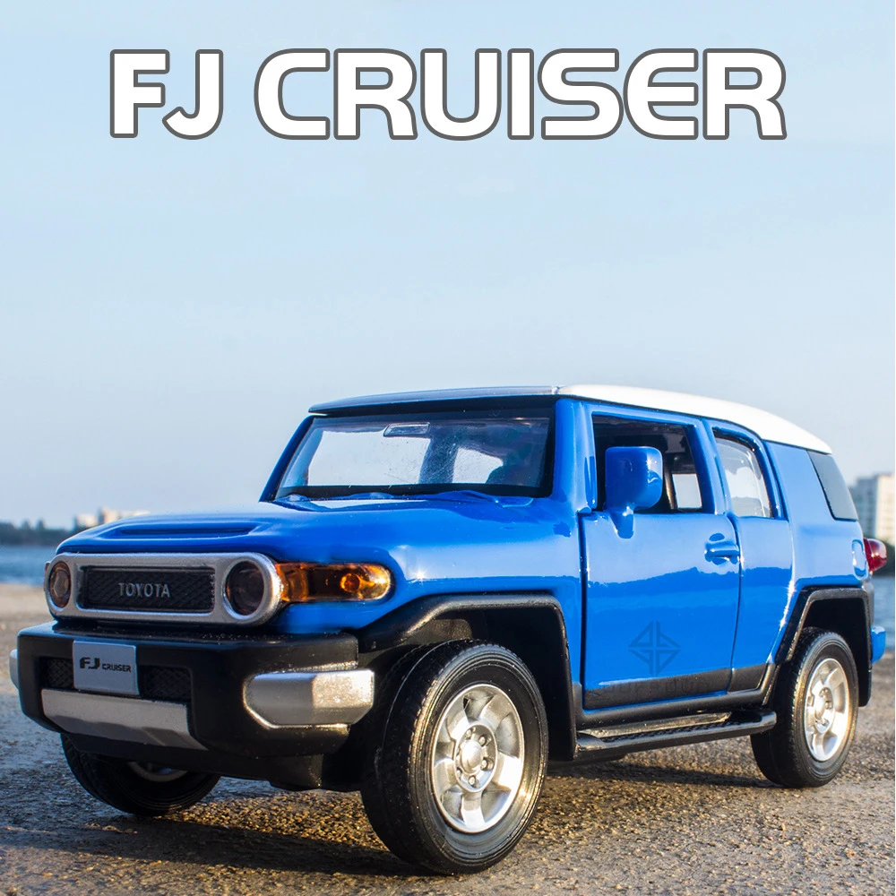 

Модель литая автомобиля Toyota FJ 1:32, модель детского внедорожника с откидной задней 2-мя дверями, металлический внедорожник, подарок для мальчика