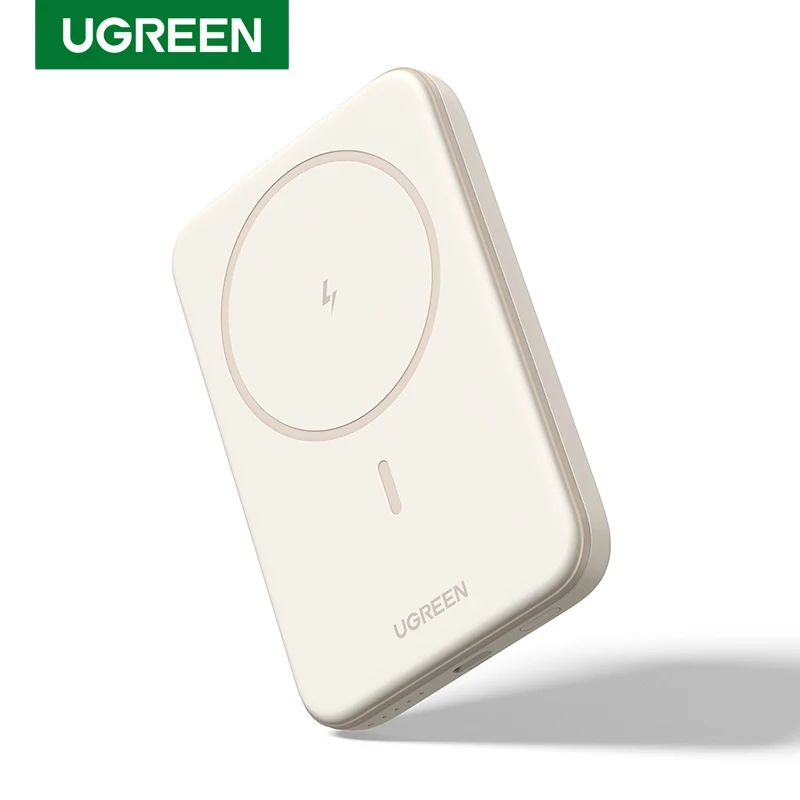 Фото UGREEN PB560 Power Bank 5000 мАч Магнитный Power Bank Тонкий беспроводной портативный зарядный аккумулятор 15 Вт для iPhone 15 16 №1
