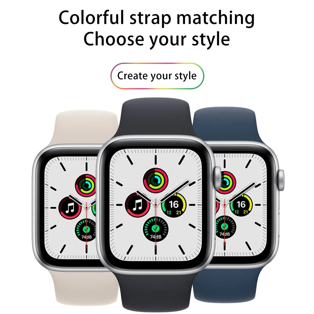 Silicone Strap For Apple Watch Band 44mm 45mm 49mm 41mm 40mm 42mm 38mm 45 44 mm bracelet iwatch Ultra series 7 se 3 4 5 6 8