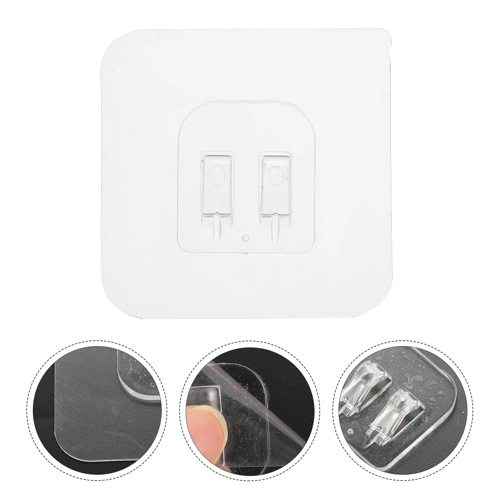 

20Pcs Adhesive Hooks Wall Hooks Bathroom Hanger Sticker Organizer Punch-free Hooks