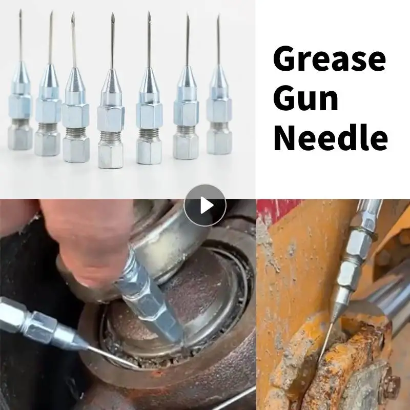 

1/5pcs Grease Gun Needle Nozzle Stainless Steel Grease Gun Needle Adapter Needle-Type Dispenser Tips For Grease Gun Tool Parts