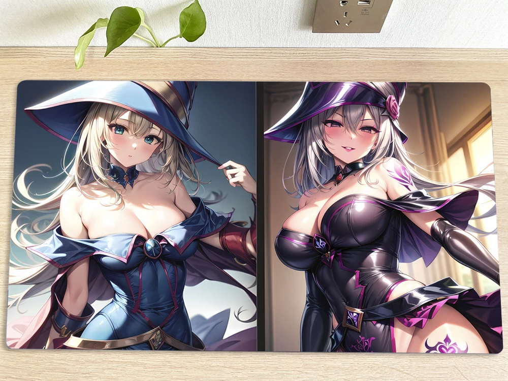 

YuGiOh Playmat Dark Magician Girl TCG CCG Mat Trading Card Game Mat Table Desk Mouse Pad Gaming Play Mat Mousepad 60x35cm