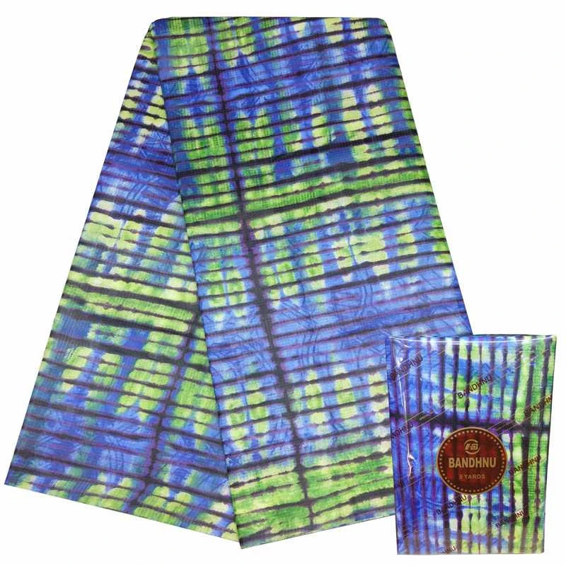 Новый Африканский этнический хлопковый галстук Bazin окрашенный цвет размер 5