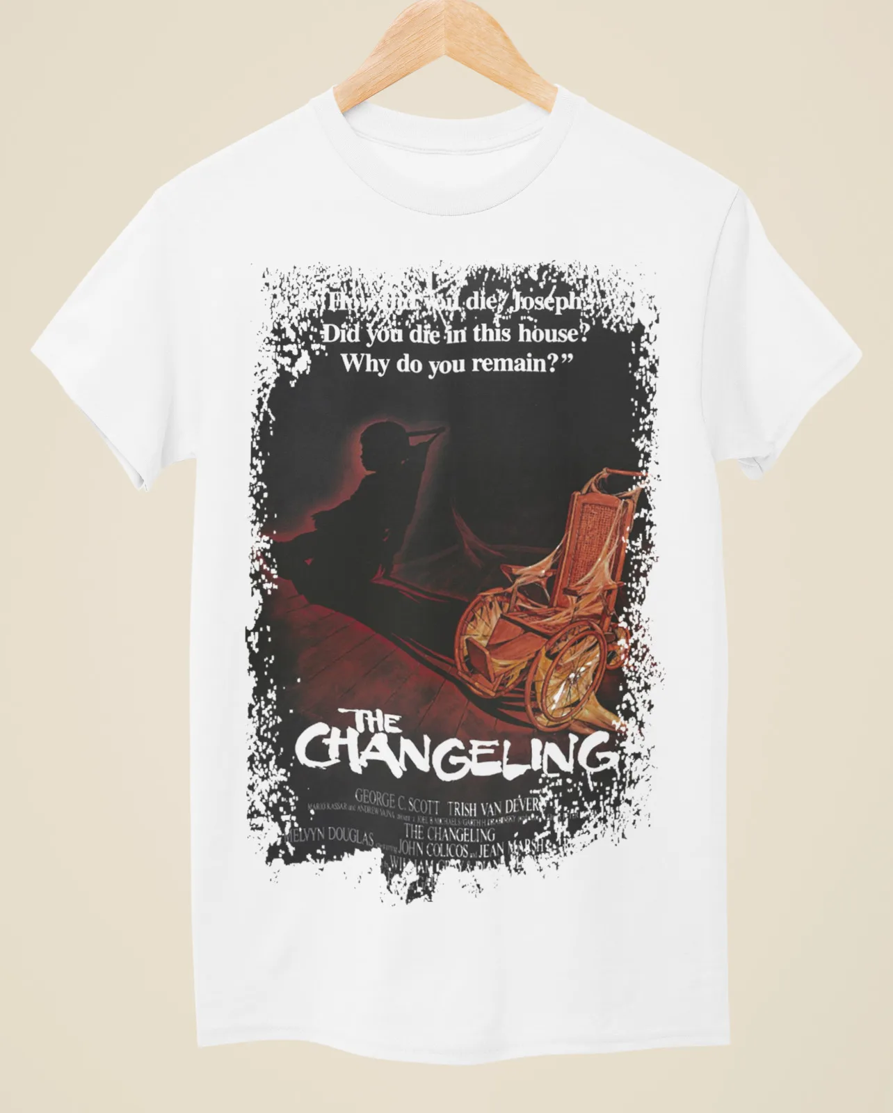 Белая футболка унисекс в стиле фильма постер меняющийся