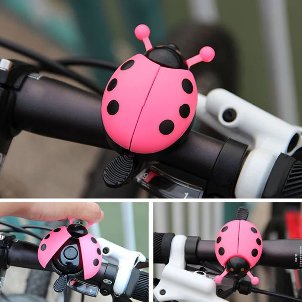 

Aluminum Alloy Bicycle Bell Ring Lovely Kid Beetle Mini Cartoon Ladybug Ring Bell For Cycling Bike Bell Ride Horn Alarm