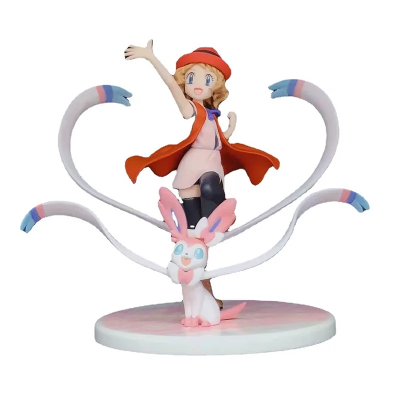 

NEW Pokemon Protagonist Toy Figure Serena Sylveon 14cm Action Figure Toy PVC Boys and Girl Model Collection Ornaments Toys
