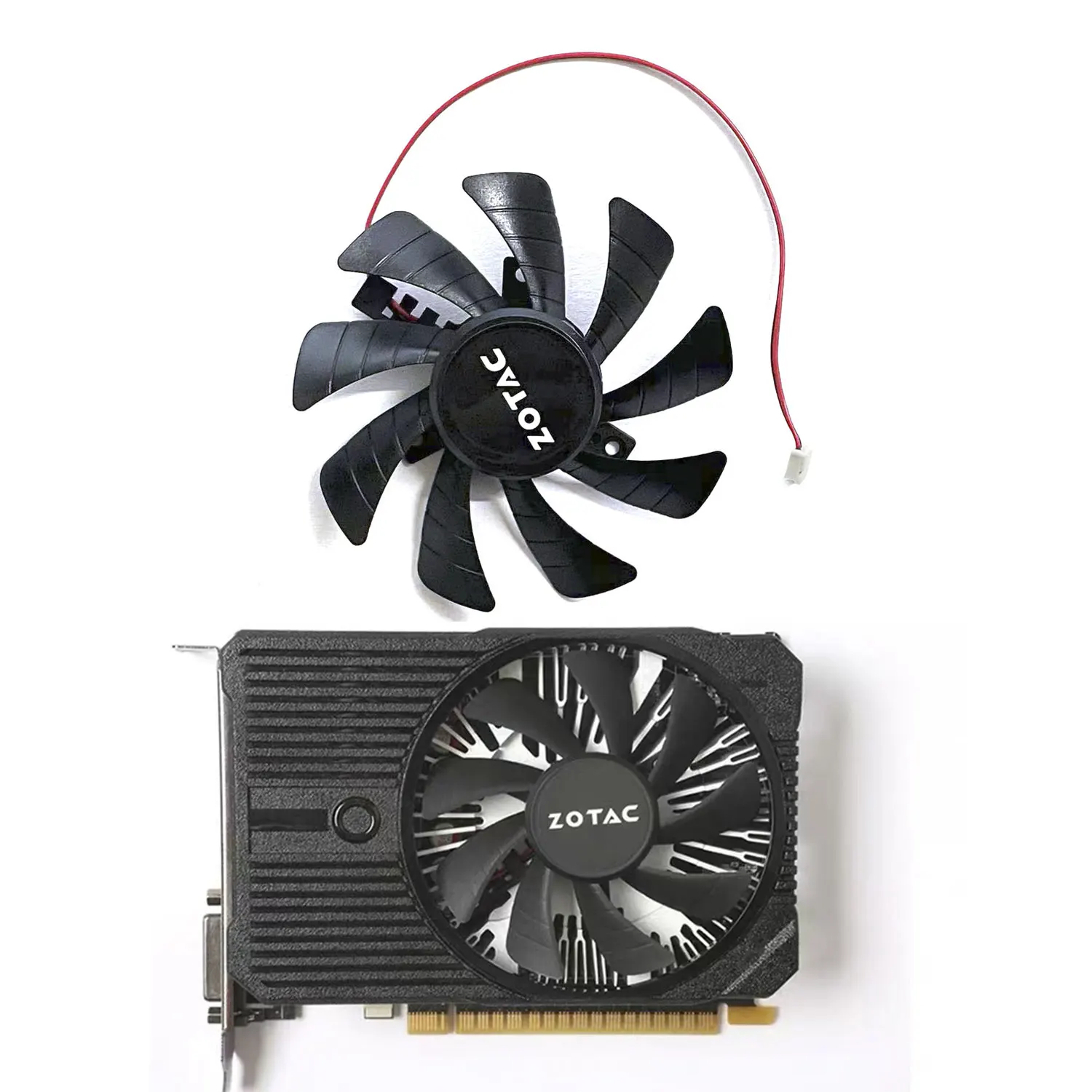 Охлаждающий вентилятор для видеокарты Zotac GeForce GTX1050 1050Ti Mini 1650 OC GDDR6
