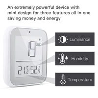tuya smart zigbee bluetooth mesh smart home temperature and humidity sensor mini brightness light sensitive app control