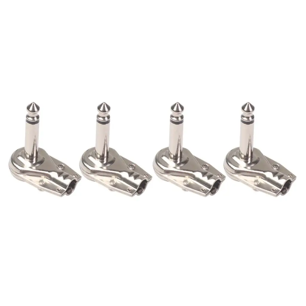 

4 Pieces 6.35mm/0.25inch Guitar Effect Cable Plug Welding Guitar