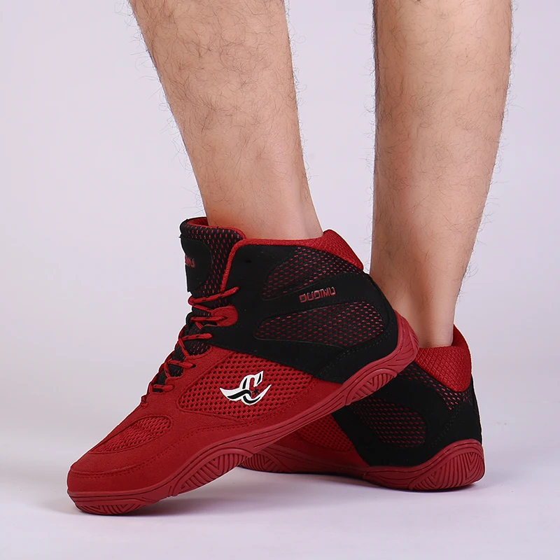 New Unisex Wrestling Shoes Adults Teenagers Professional Training Competition Shoes Boxing Shoes Breathable Anti-Skid 33-47#