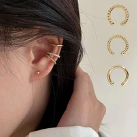 3pcsset clip earrings for women girls simple trendy popular korean earrings ear cuff clips fashion jewelry accessories gifts