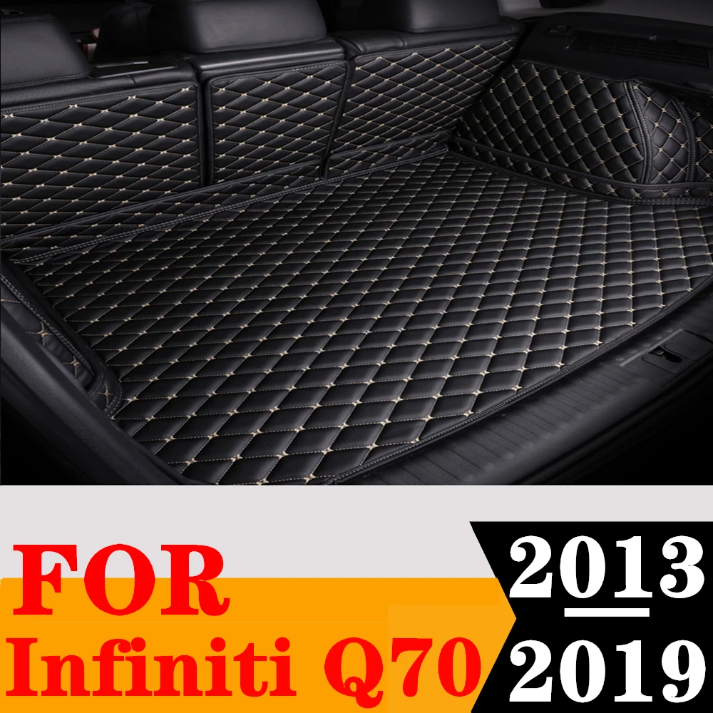 

Sinjayer Waterproof Highly Covered Car Trunk Mat Tail Boot Pad Carpet High Side Rear Cargo Liner For Infiniti Q70 2013-2017 2019