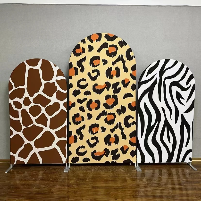 

Disney Texture Animal Grain Elastic Arch Backdrops Background Wedding Birthday Party Decor Banner Cover Photo Shoot Double-side