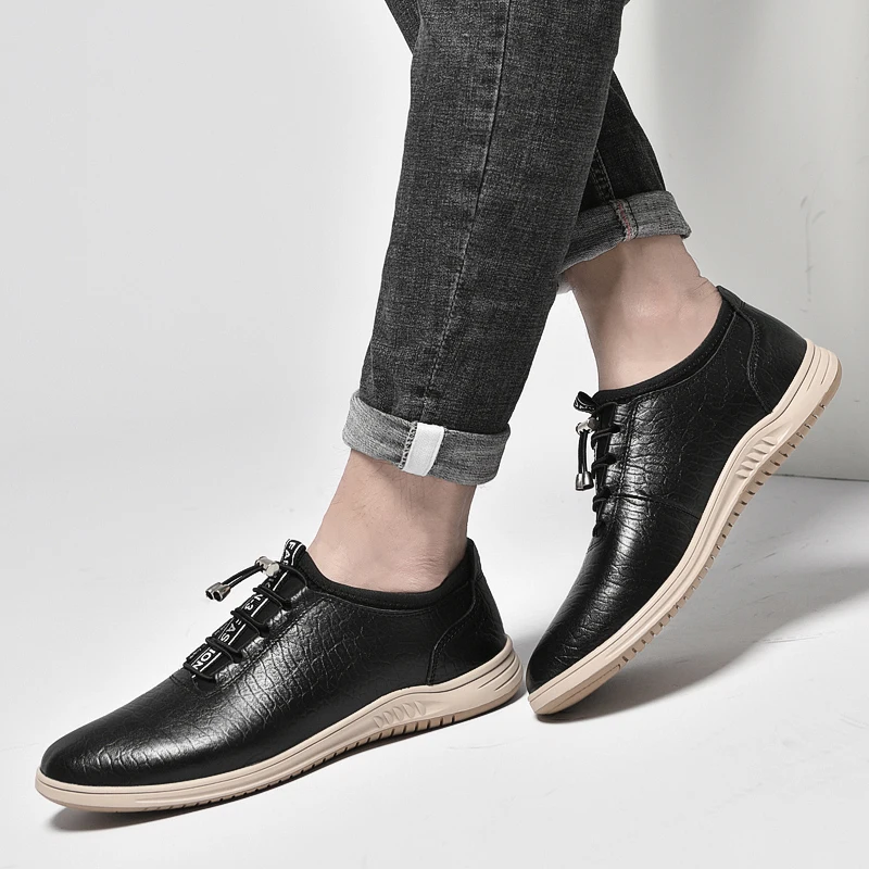 Men Genuine Leather Casual Shoes 