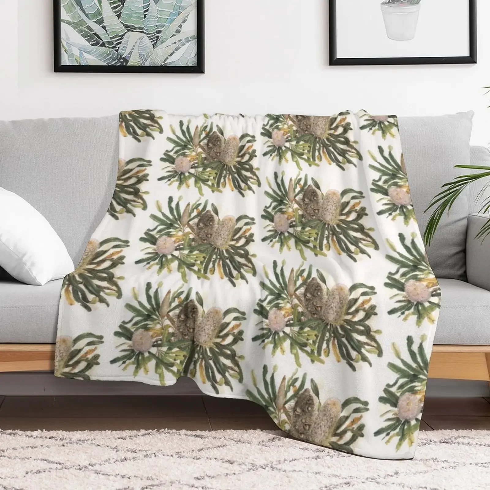 Фото Плед из ткани Banksia serrata, устойчивый к выцветанию, прочный плед №2