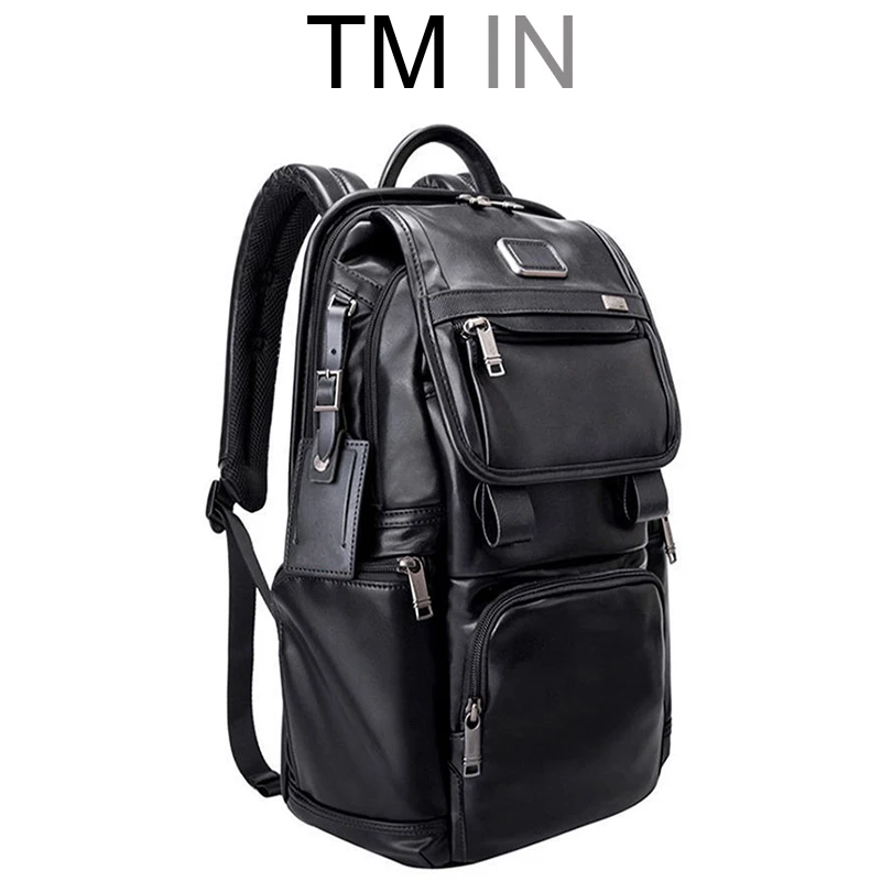 

9603174d3 super fiber leather backpack men's business fashion leisure travel bag computer bag backpack