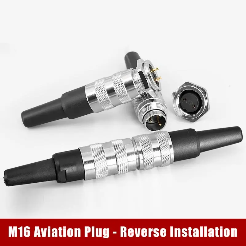 

1pc M16 Aviation Plug Socket 2 3 4 5 6 7 8 9 12 14 Pin Metal Connector Industrial Grade M16 Connector for Device Connection