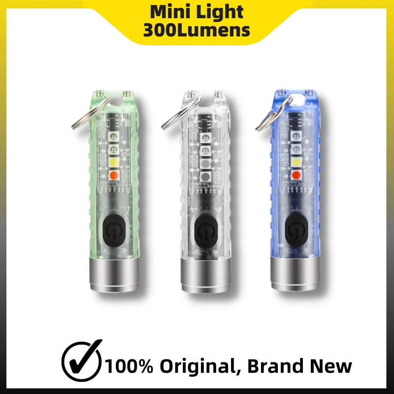 Mini Flashlight S11 USB Rechargeable Super Bright With Luminus_SST20 LED 11 Lighting Modes  UV Flashlight Tail Magnet Work Light