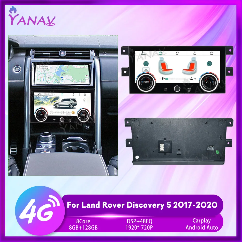 Car LCD Climate AC Panel For Land Rover Discovery 5 L462 2017-2020 Control Air Conditioner Touch Screen Conditioning Board