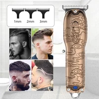 professional kemei adjustable cordless hair clipper barber shop rechargeable hair trimmer electric hair cutting machine 5w