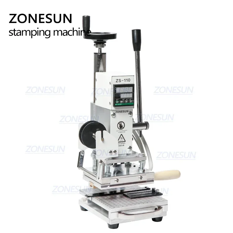 Фото ZONESUN ZS110 горячее тиснение фольгой, бронзовая машина для тиснения, скользящий верстак, цифровой кожаный термопресс для бумаги из ПВХ №4