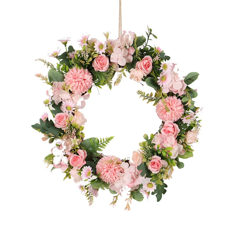 

Декоративный Фотофон 35 см, Рождественский венок для входной двери, подвесное украшение для дома, Гавайские украшения вечерние