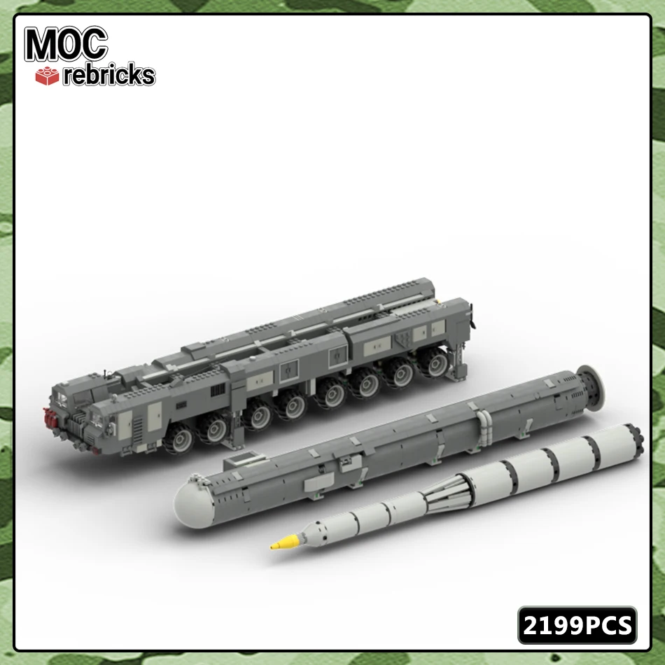 MOC военная серия модель строительного блока RT-2PM2 Topol-M ICBM пусковая установка