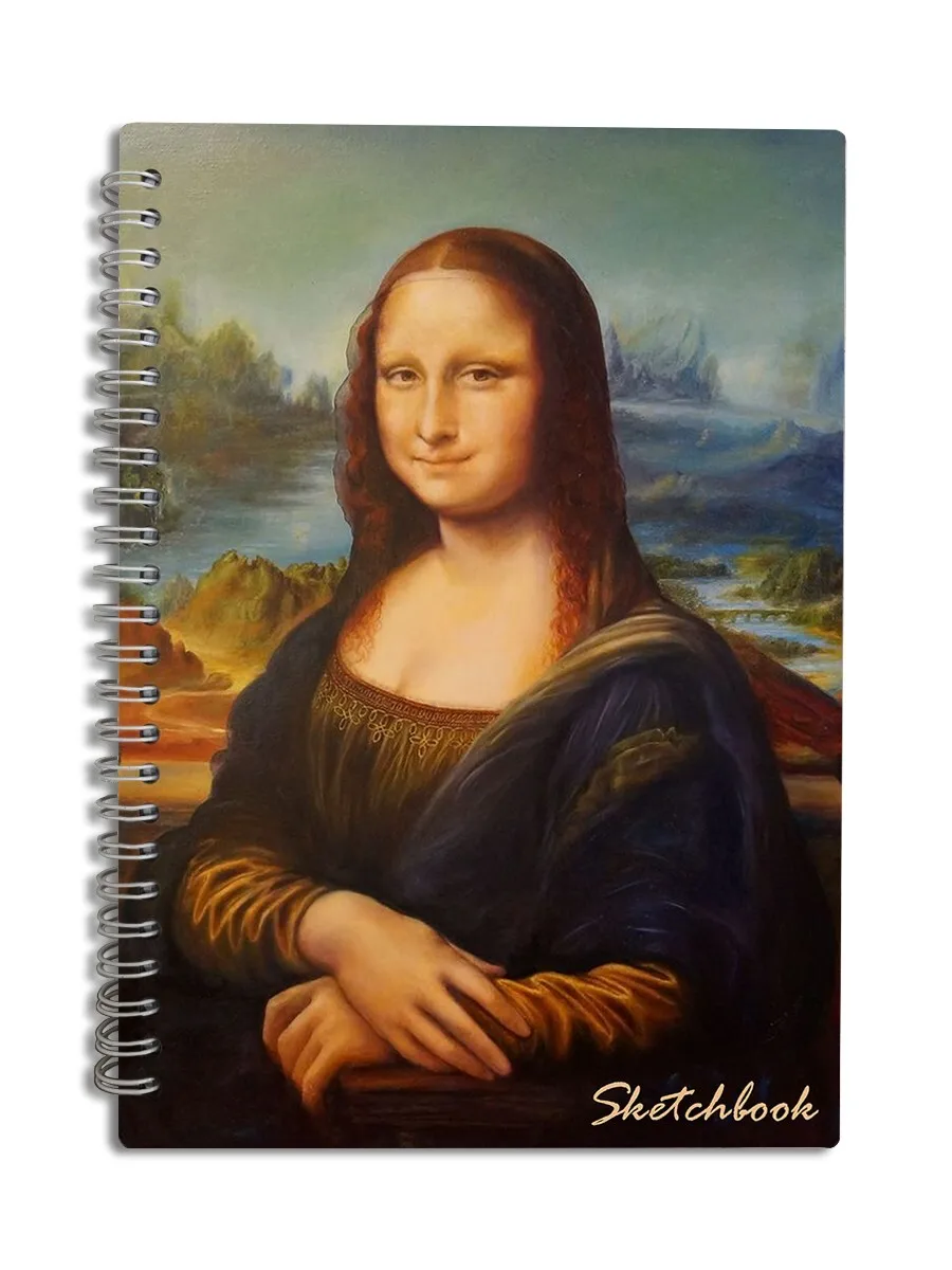 Скетчбук А5 50 листов Блокнот для рисования Мона Лиза (Леонардо Да винчи Mona Lisa) - 188 В