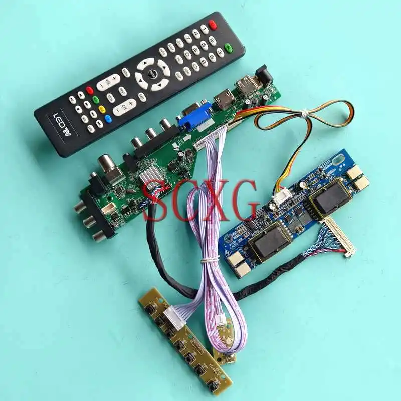 

Плата контроллера цифрового ЖК-дисплея DVB 3663 подходит для LM200WD1 M200O1 USB VGA AV RF HDMI-совместимый 30-контактный LVDS 4-CCFL 20 "1600*900 DIY Kit