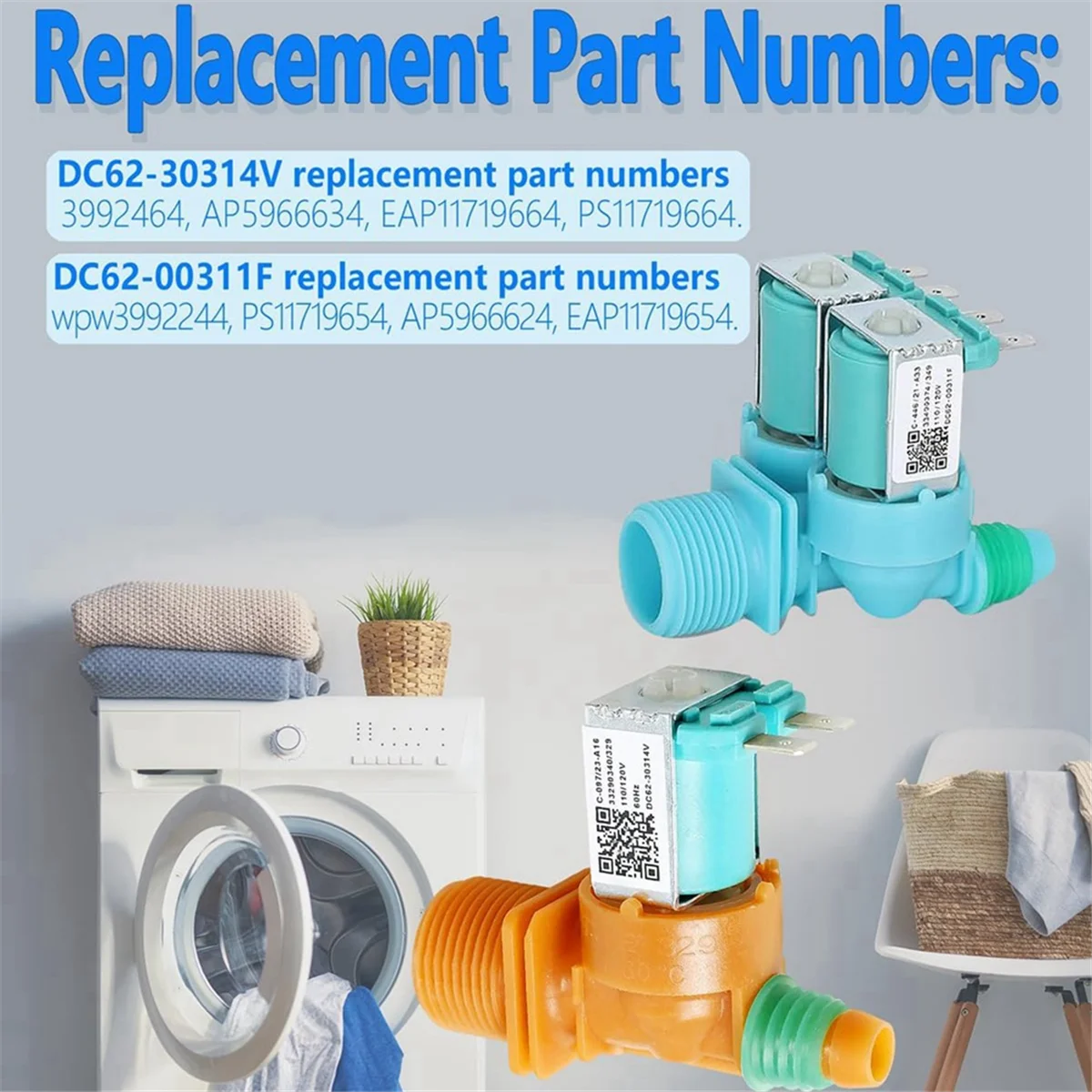 DC62-00311F&ampDC62-30314V Впускной клапан воды для стиральной машины Samsung замена точки