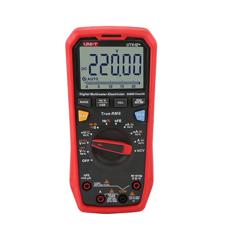 UNI-T UT61B+ UT61E+ UT61D+ Handheld Professional Digital Multimeter Unit Auto Range 6000 Counts AC DC 1000V Tester True RMS