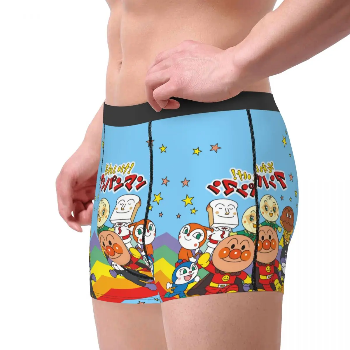 Фото Пользовательские шорты-боксеры A-Anpanmanes с фильмами для Homme, нижнее белье с 3D принтом из фильма, трусы, дышащие трусы №3