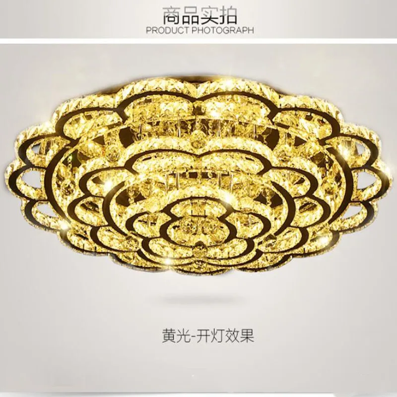 

Modern Plum Blossom Led Ceiling Chandeliers Lamp Lustre Crystal Chrome Metal Bedroom Led Chandelier Lighting Dimmable Led Lights