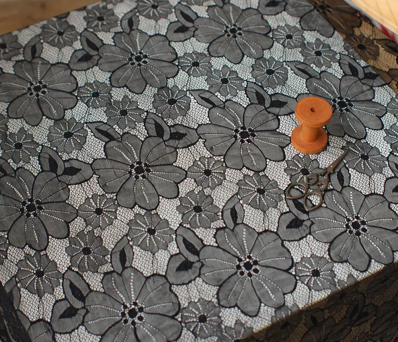 1 5 м фототкань &quotсделай сам&quot мягкая черная Цветочная кружевная ткань свадебное