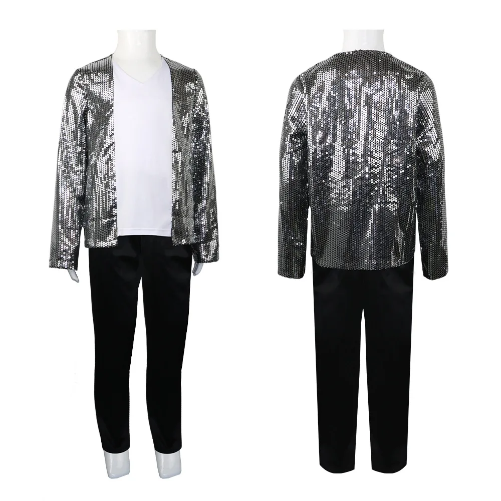 Костюм для косплея Майкла Джексона взрослых и детей шапка перчатка очки мужской