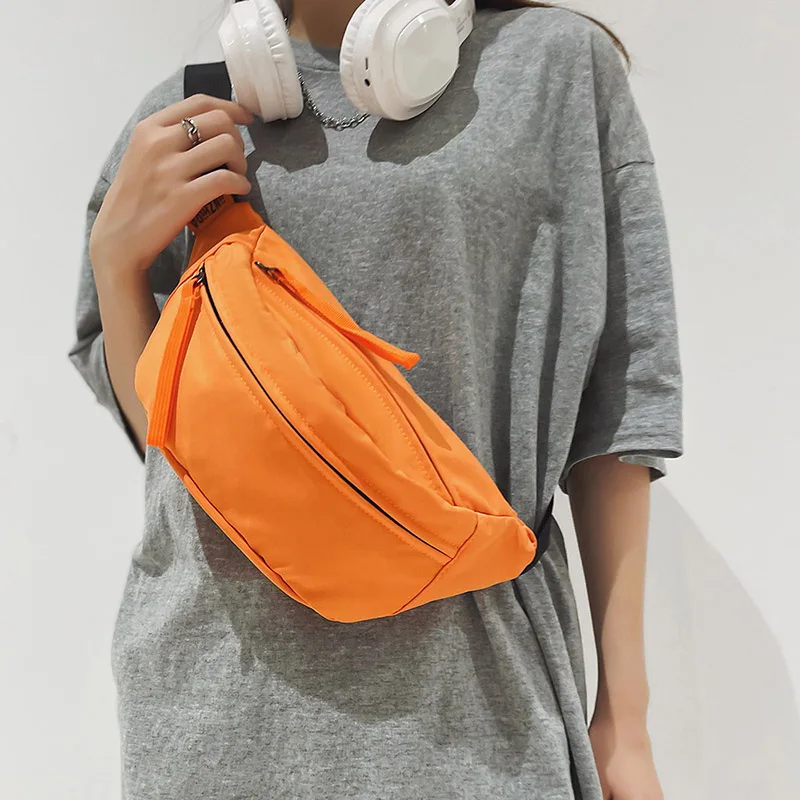 

Повседневная трендовая поясная сумка в стиле хип-хоп, уличные Женские поясные сумки, вместительные нейлоновые поясные сумки унисекс, нагрудная сумка через плечо в стиле хип-хоп