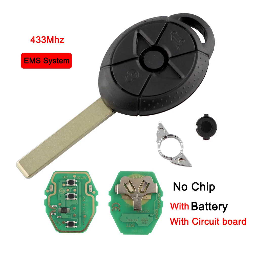 

YIQIXIN 315/433 МГц автомобильный пульт дистанционного управления для старого BMW Mini Cooper S R50 R53 EWS, брелок с системой автоматического управления, корпус HU92, необрезанное лезвие, без чипа