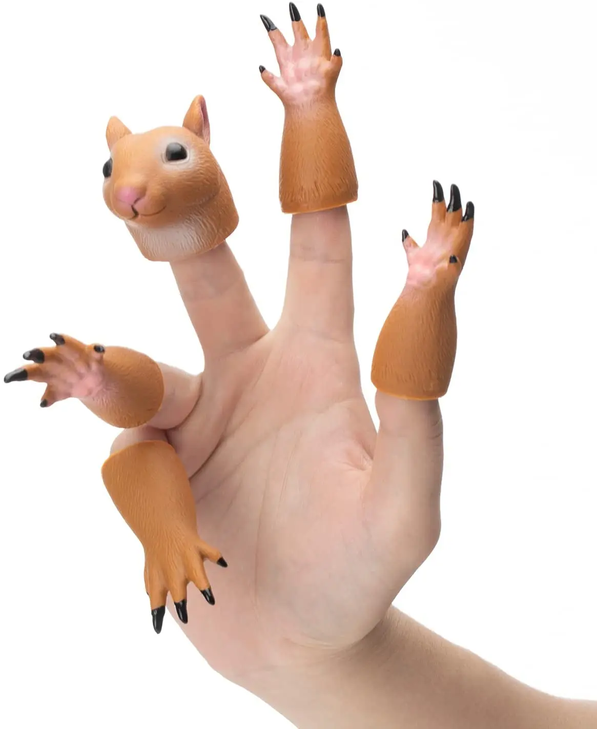 Фото Белка Handi, пальчиковые игрушки, ручная марионетка, новинка, животное, крошечная, удобная игрушка, подарок для детей, день рождения, косплей-иг... №2
