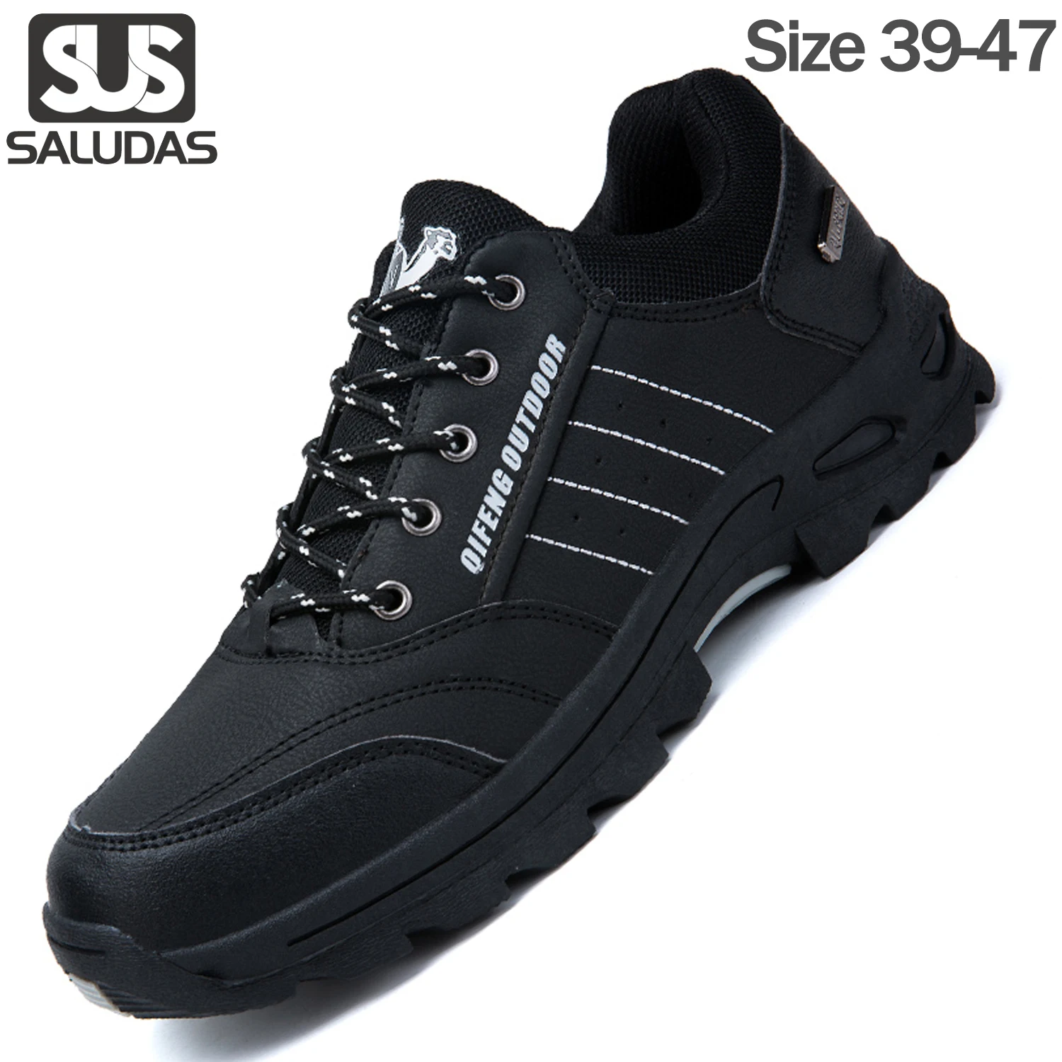 

SALUDAS Men Waterproof Hiking Shoes Lightweight Leather Low-Top Hiking Shoes for Outdoor Trailing Trekking Camping Walking Shoes