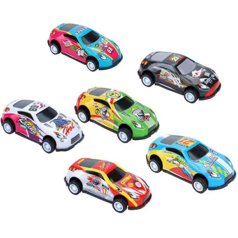 

6Pcs/Set Simulation 1:64 Mini Kids Toy Racing Car Vehicle Sliding Alloy Sports Car Model Set Multi-style Gift Toys For Children