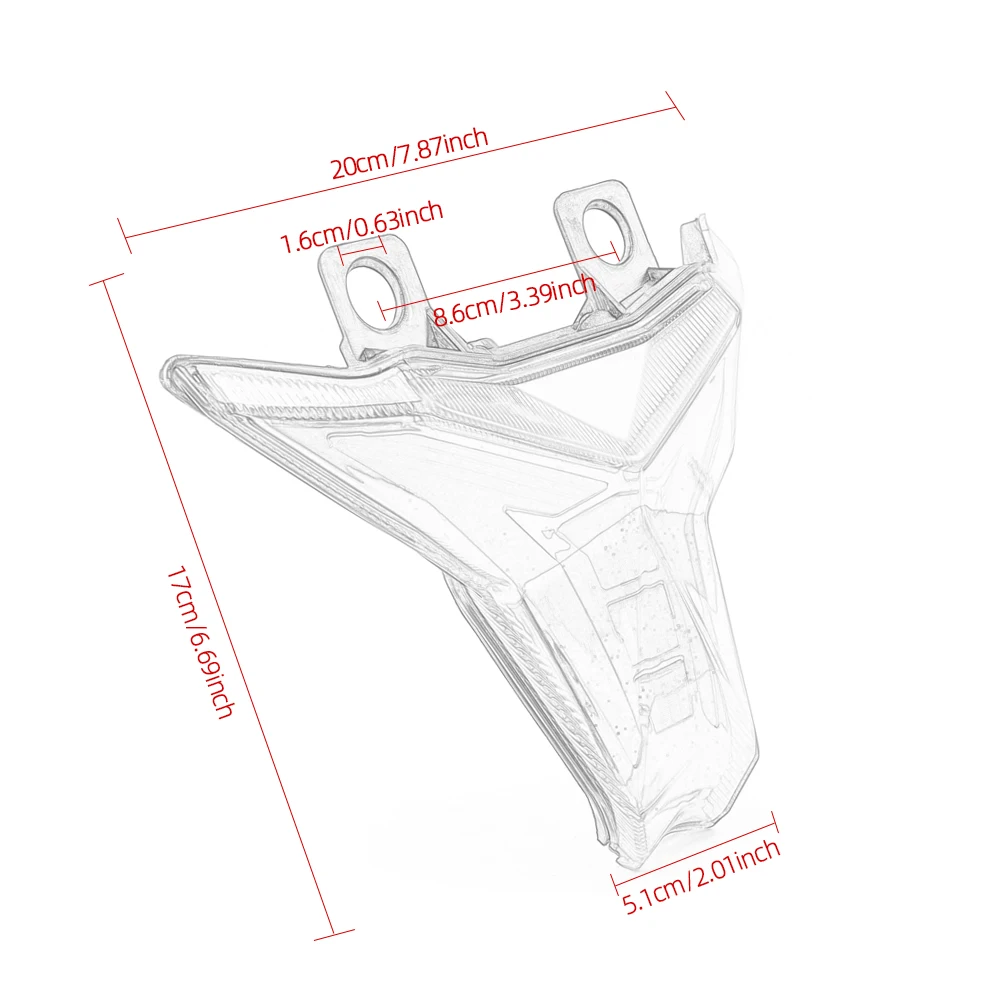 Для Kawasaki Ninja 400 Z400 Z1000 ZX10R ZX-6R ZX636 мотоциклетный светодиодный Встроенный задний