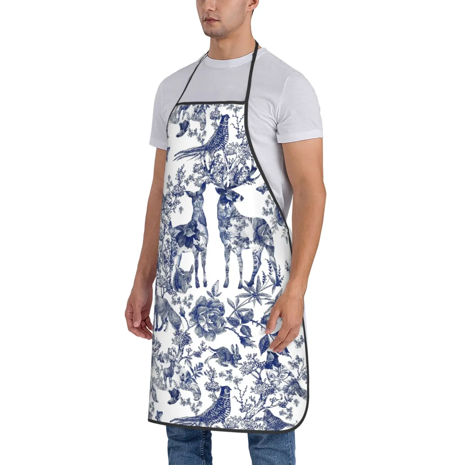 Милый фартук с рисунком лисы птицы и оленя для женщин мужчин детский