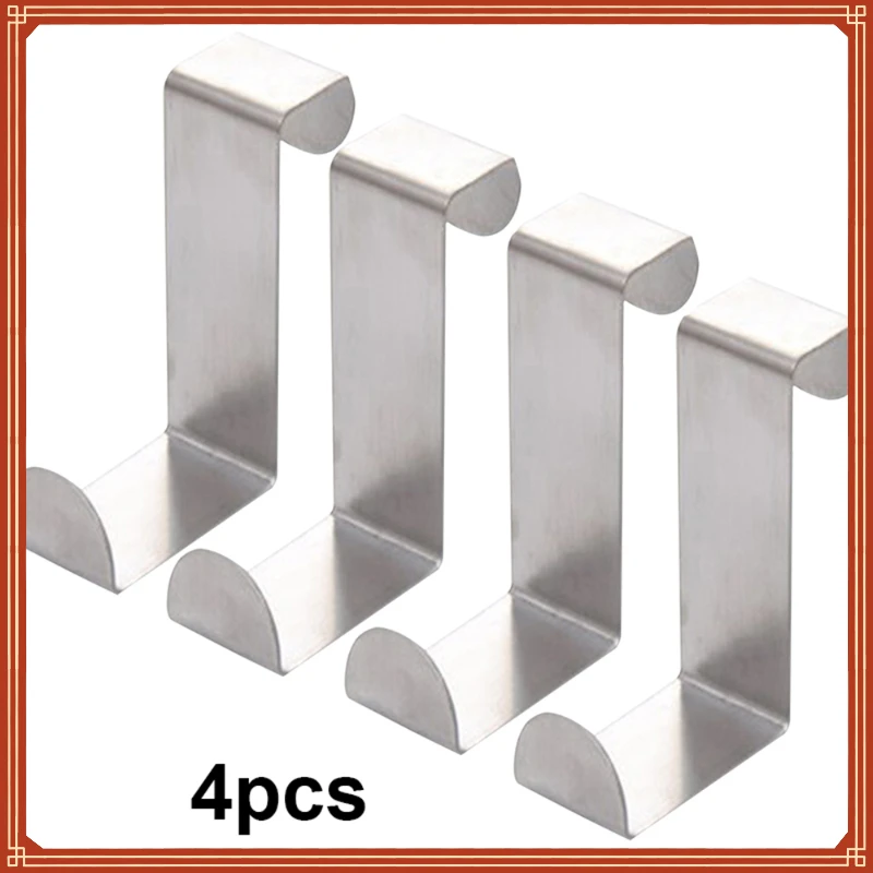 

door hanger hook Stainless steel Kitchen Cabinet Draw Over Door Hook Clothes bedroom bathroom Hanger Holder Multi hook