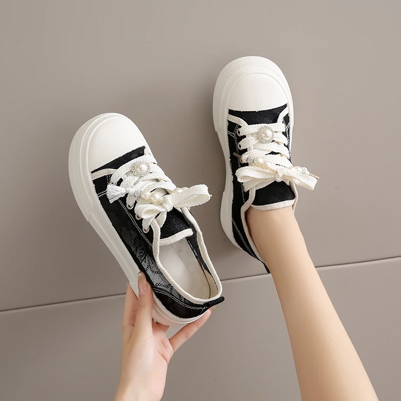 Лоферы CRLAYDK для женщин летние модные кроссовки с кружевной бабочкой 2024 легкие