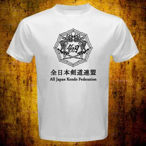 Новая полностью японская футболка Федерации кэндо новый дизайн Мужская топы с