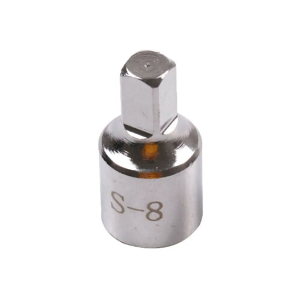 

8mm Square Oil Sump Drain Plug Key Tool Remover For Renault Screw Socket 3/8 Hand Tool Silver Screw Disassembly Wrench Socket