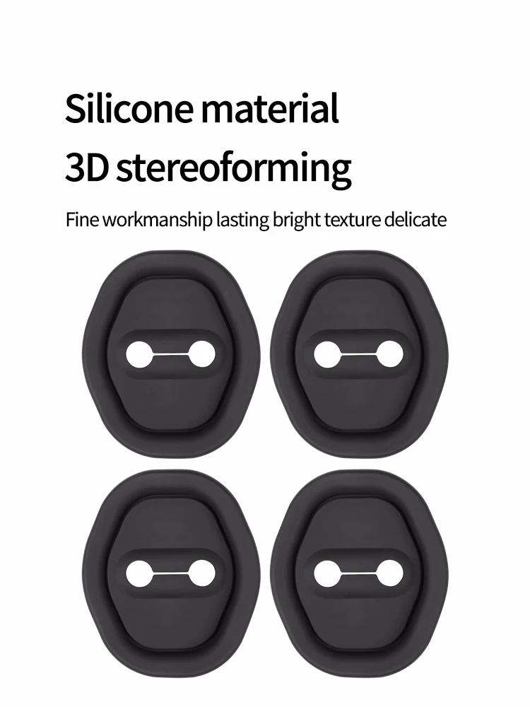 4pcs Car door lock buckle Protection Cover For LEADING IDEAL LiXiang L9 L8 L7 shock absorber cushion silent accessories